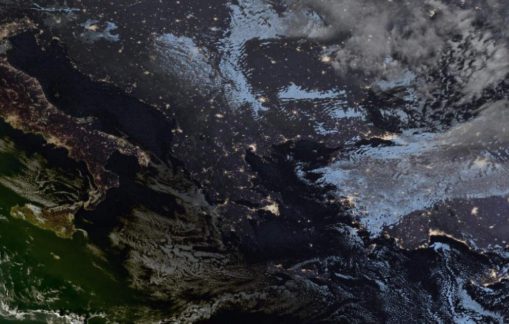 Τελευταία δορυφορική εικόνα νεφοκάλυψης