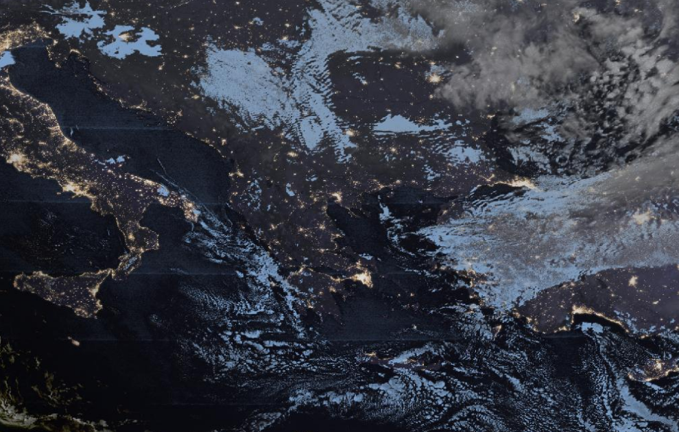 Τελευταία δορυφορική εικόνα νεφοκάλυψης