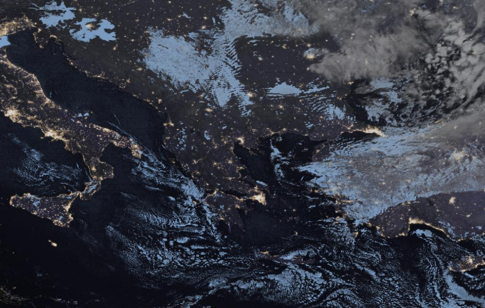 Τελευταία δορυφορική εικόνα νεφοκάλυψης