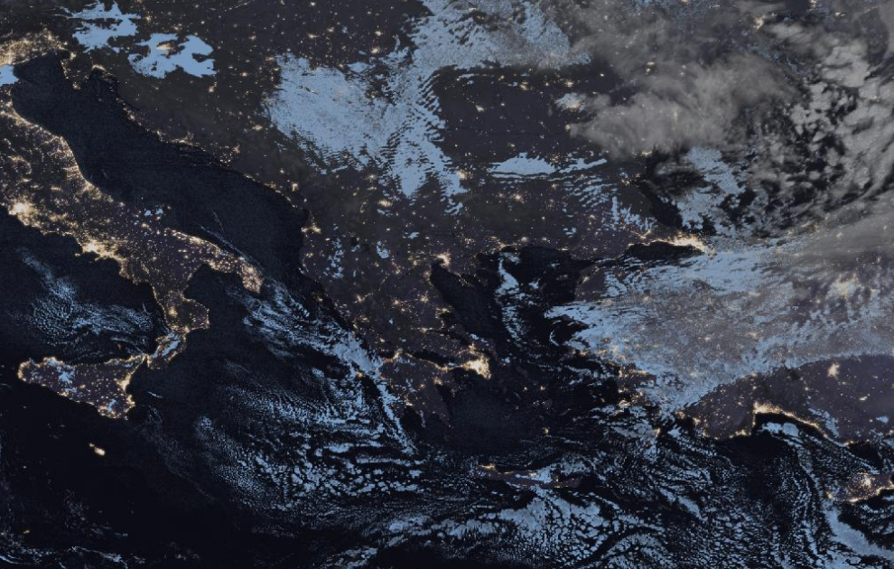 Τελευταία δορυφορική εικόνα νεφοκάλυψης