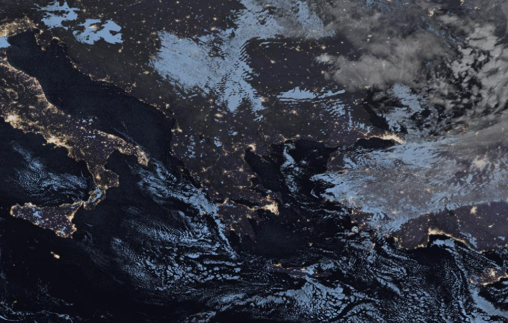 Τελευταία δορυφορική εικόνα νεφοκάλυψης