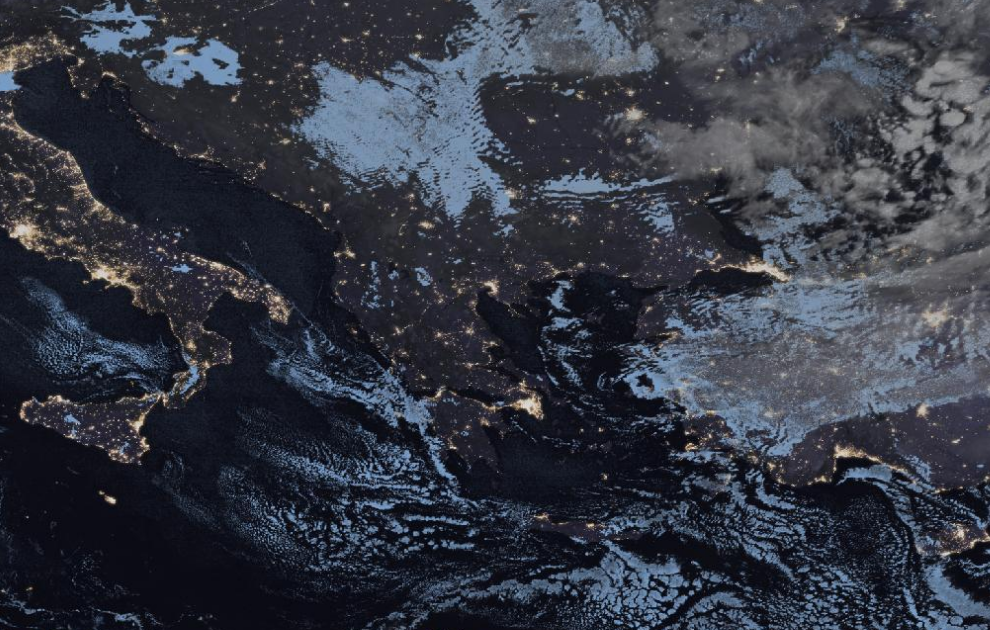 Τελευταία δορυφορική εικόνα νεφοκάλυψης