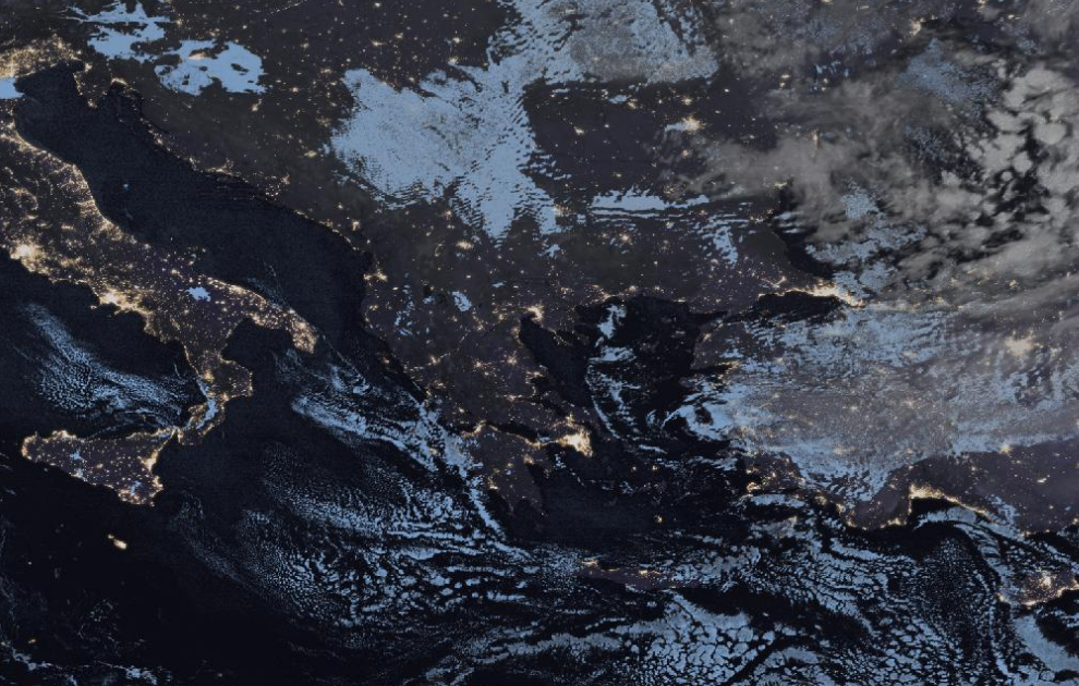 Τελευταία δορυφορική εικόνα νεφοκάλυψης