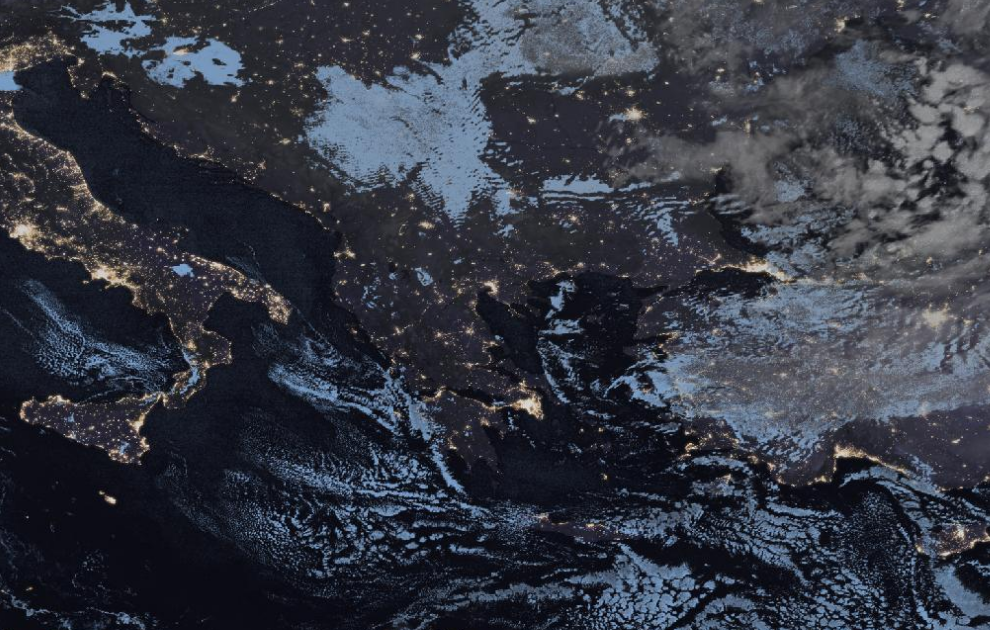 Τελευταία δορυφορική εικόνα νεφοκάλυψης