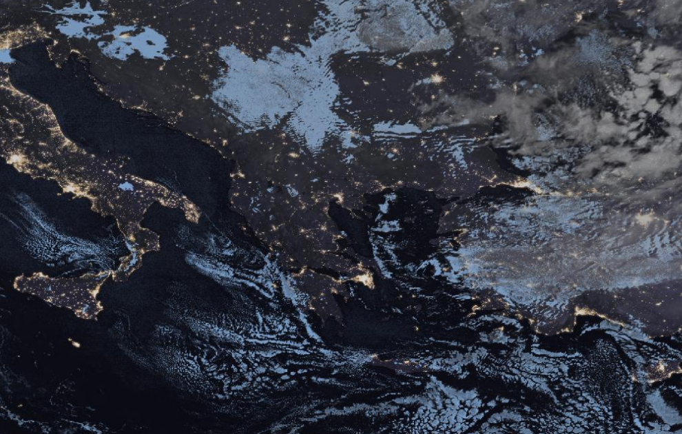 Τελευταία δορυφορική εικόνα νεφοκάλυψης