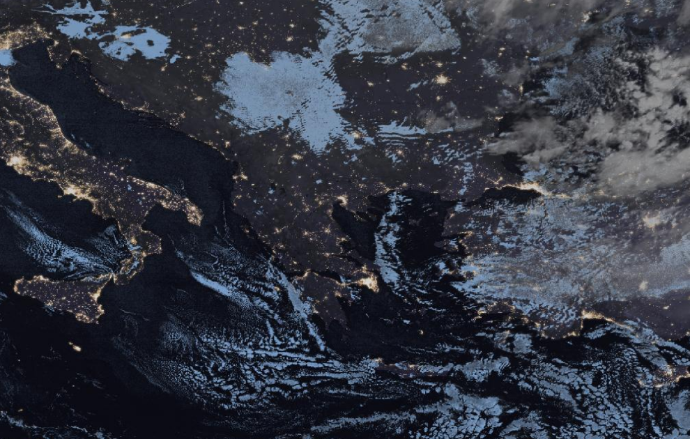 Τελευταία δορυφορική εικόνα νεφοκάλυψης