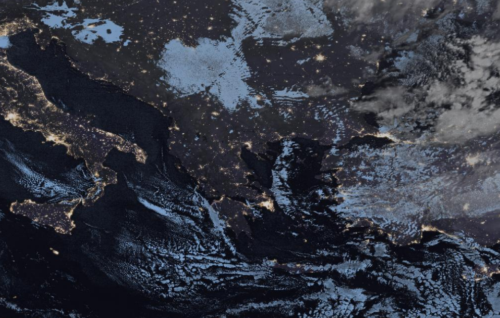 Τελευταία δορυφορική εικόνα νεφοκάλυψης