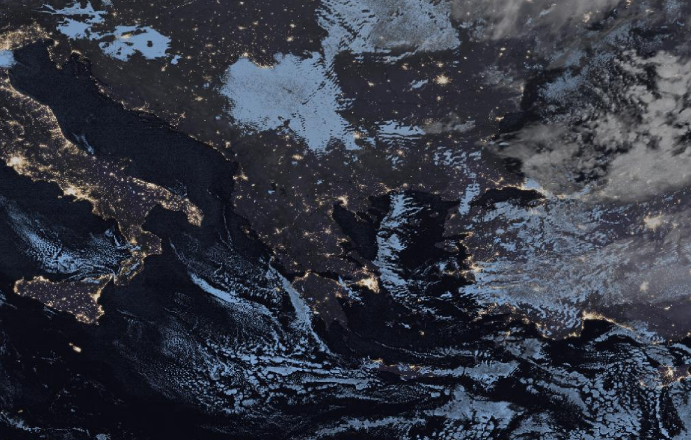 Τελευταία δορυφορική εικόνα νεφοκάλυψης