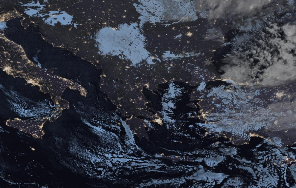 Τελευταία δορυφορική εικόνα νεφοκάλυψης