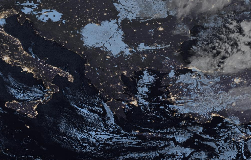 Τελευταία δορυφορική εικόνα νεφοκάλυψης