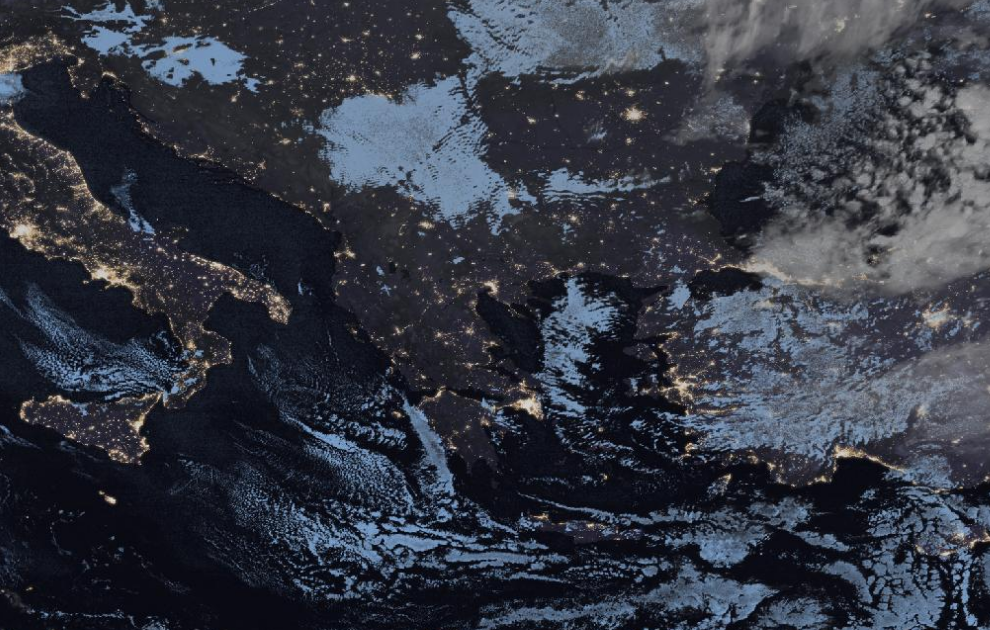 Τελευταία δορυφορική εικόνα νεφοκάλυψης