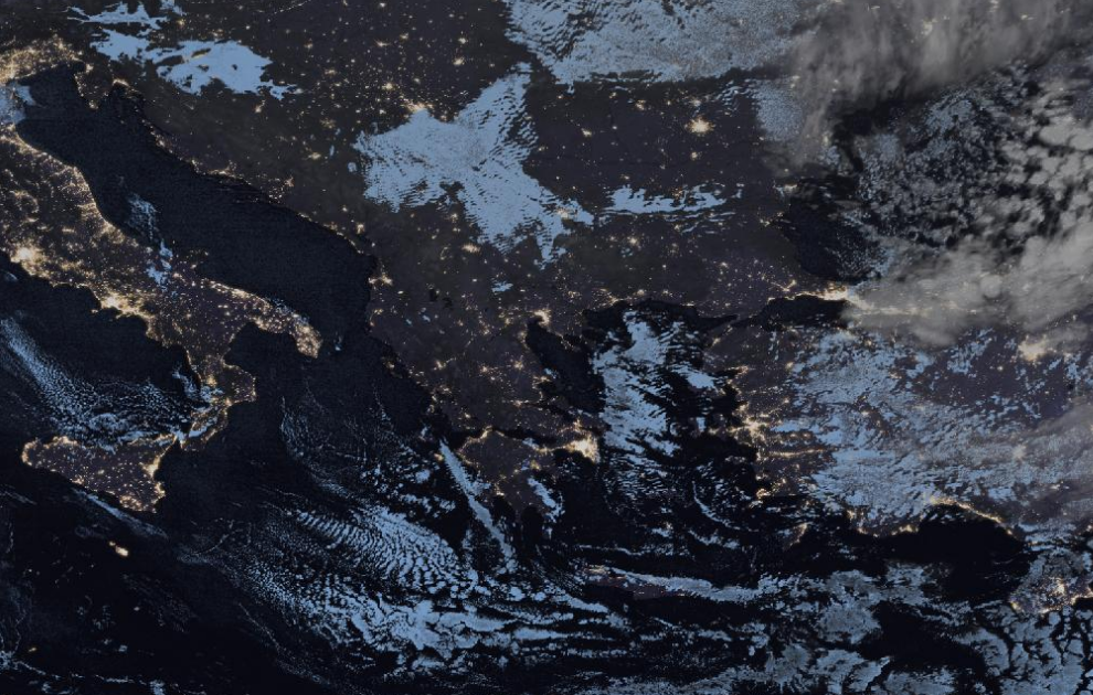 Τελευταία δορυφορική εικόνα νεφοκάλυψης