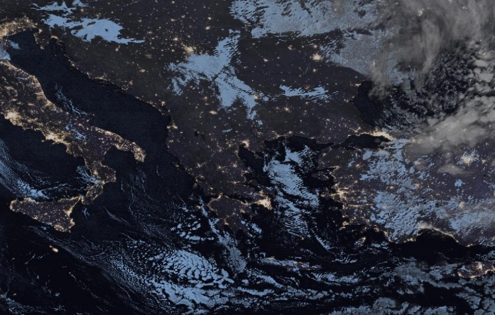 Τελευταία δορυφορική εικόνα νεφοκάλυψης