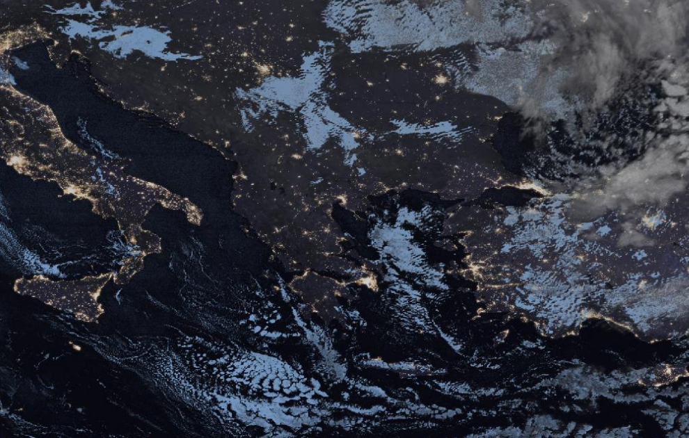 Τελευταία δορυφορική εικόνα νεφοκάλυψης