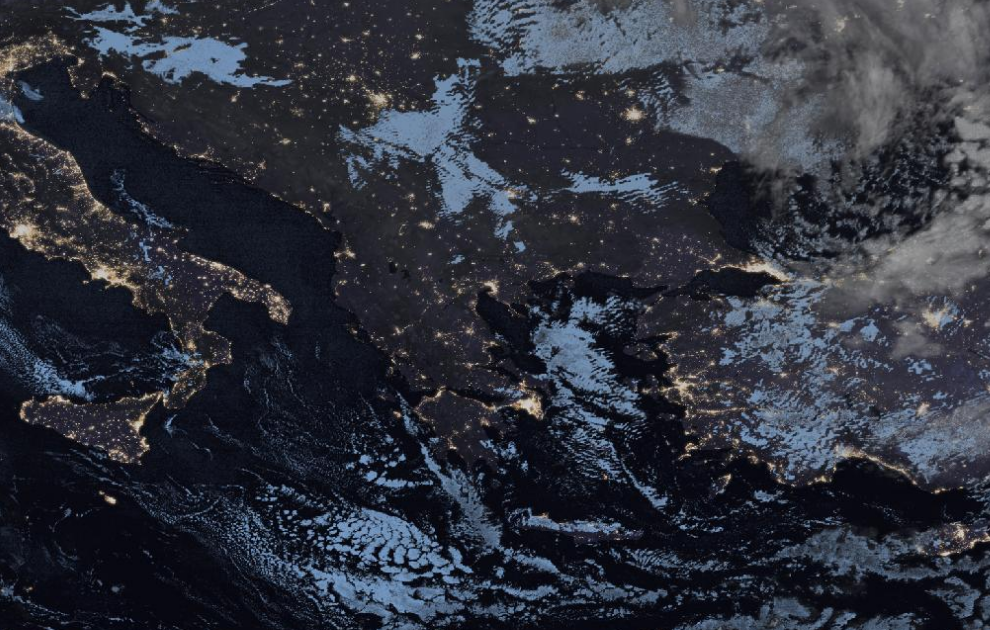 Τελευταία δορυφορική εικόνα νεφοκάλυψης