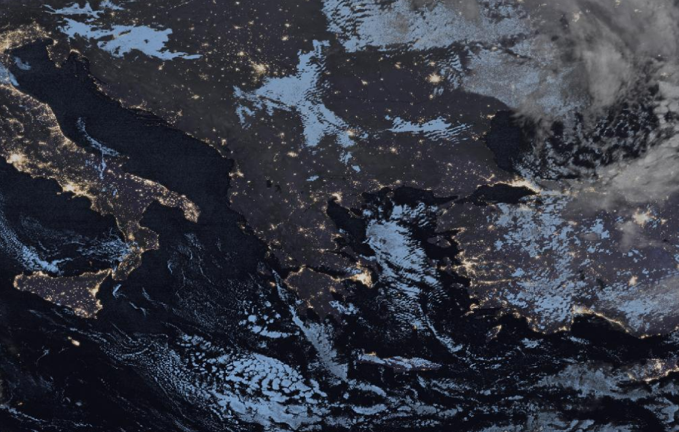 Τελευταία δορυφορική εικόνα νεφοκάλυψης