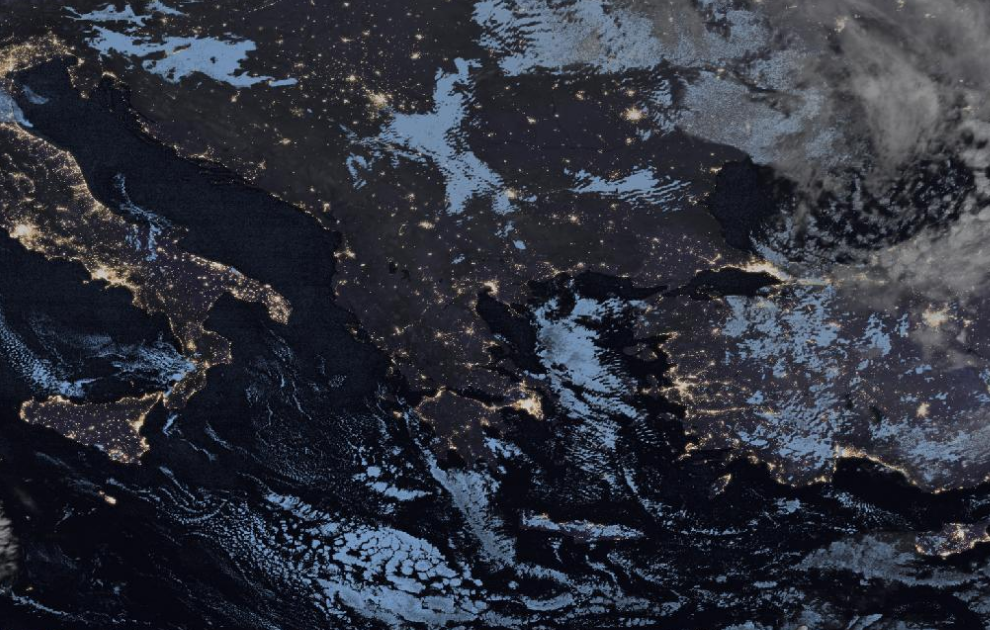 Τελευταία δορυφορική εικόνα νεφοκάλυψης