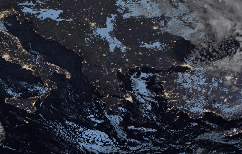 Τελευταία δορυφορική εικόνα νεφοκάλυψης