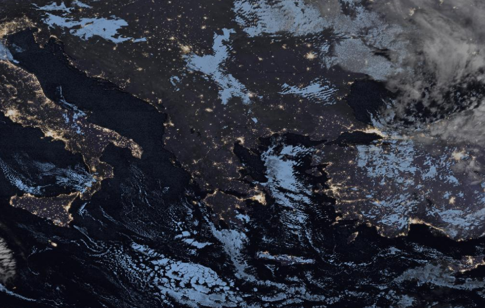 Τελευταία δορυφορική εικόνα νεφοκάλυψης