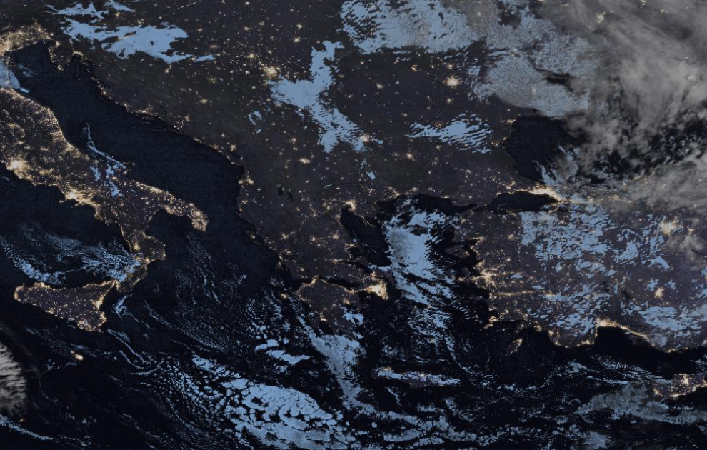 Τελευταία δορυφορική εικόνα νεφοκάλυψης