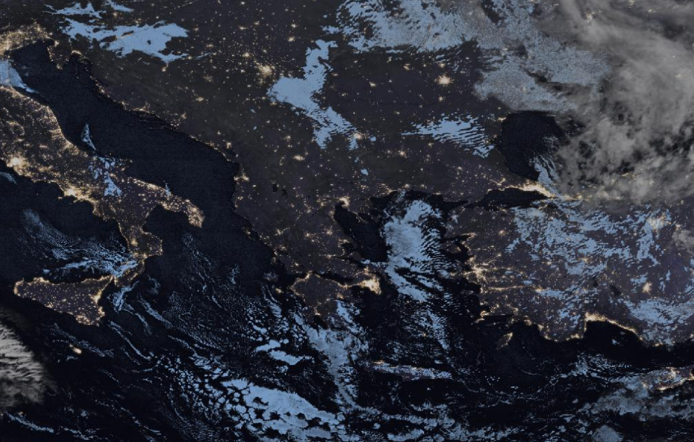 Τελευταία δορυφορική εικόνα νεφοκάλυψης