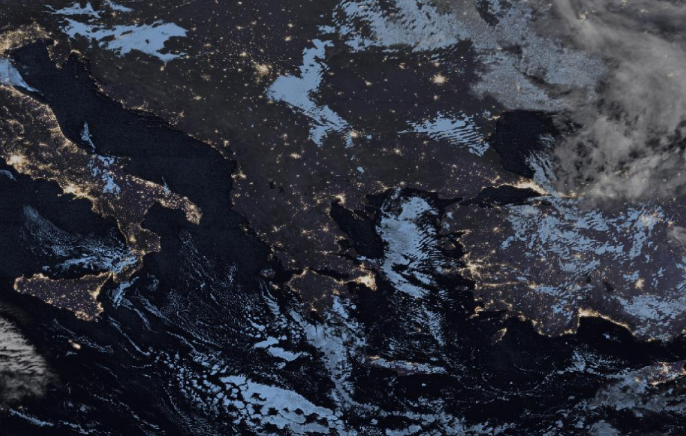 Τελευταία δορυφορική εικόνα νεφοκάλυψης