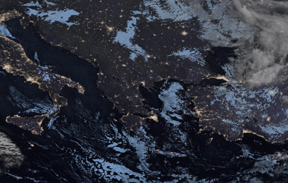 Τελευταία δορυφορική εικόνα νεφοκάλυψης