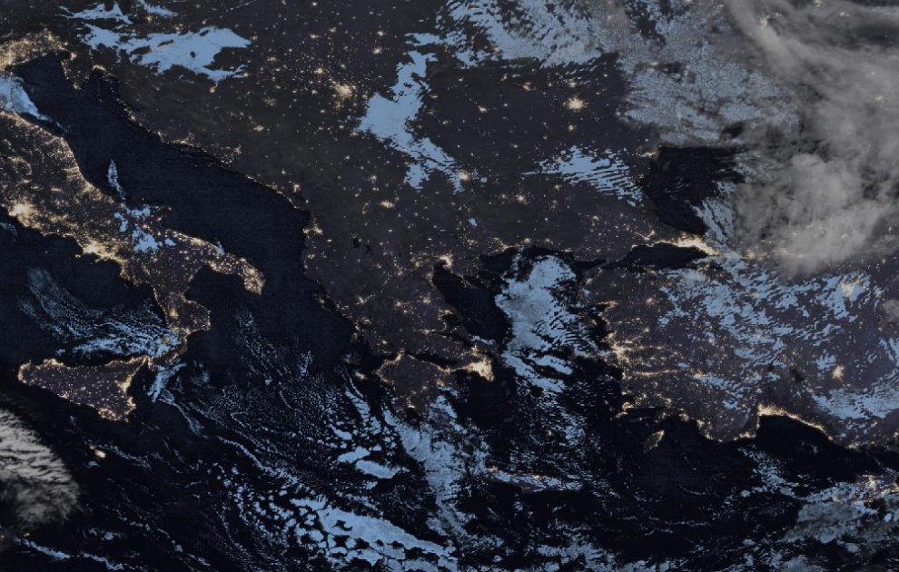 Τελευταία δορυφορική εικόνα νεφοκάλυψης