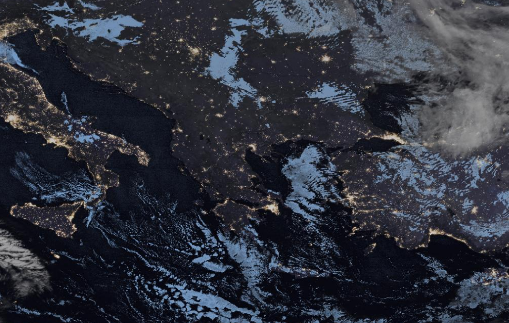 Τελευταία δορυφορική εικόνα νεφοκάλυψης