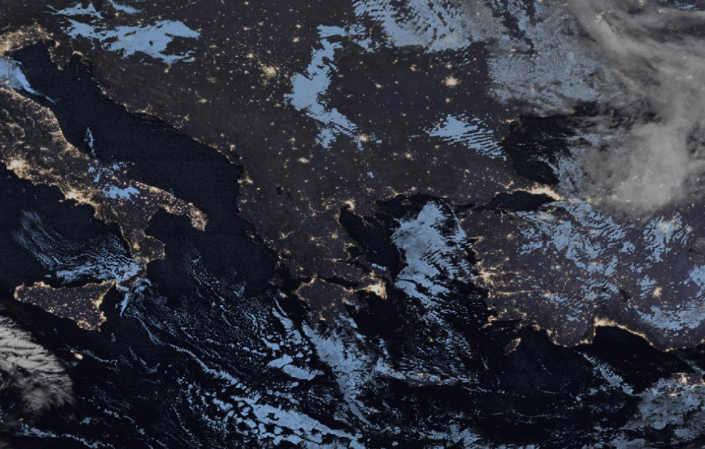 Τελευταία δορυφορική εικόνα νεφοκάλυψης