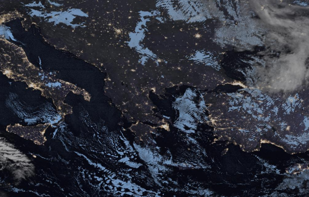 Τελευταία δορυφορική εικόνα νεφοκάλυψης