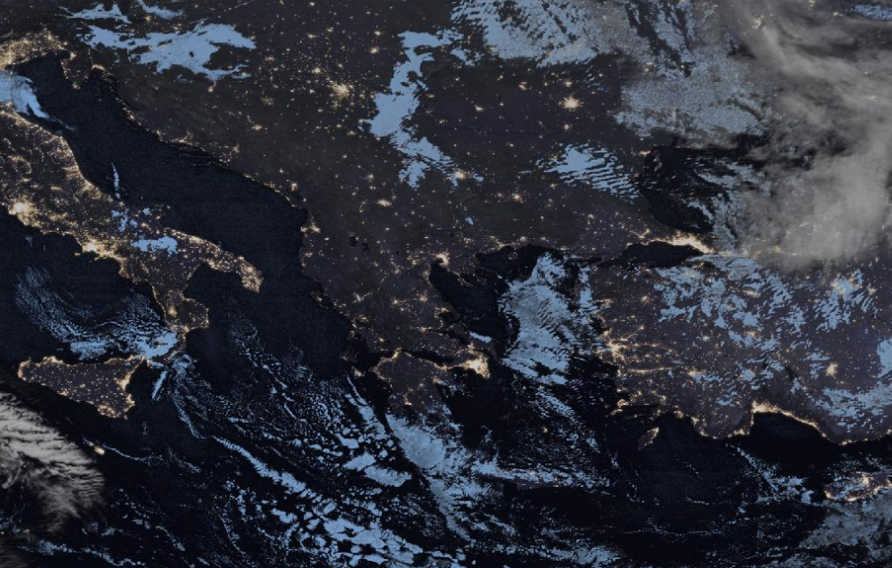 Τελευταία δορυφορική εικόνα νεφοκάλυψης