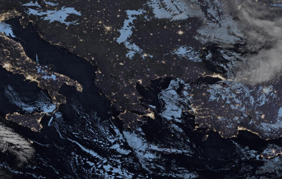 Τελευταία δορυφορική εικόνα νεφοκάλυψης