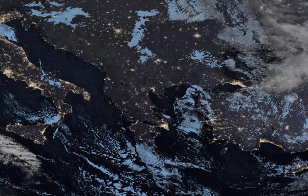 Τελευταία δορυφορική εικόνα νεφοκάλυψης