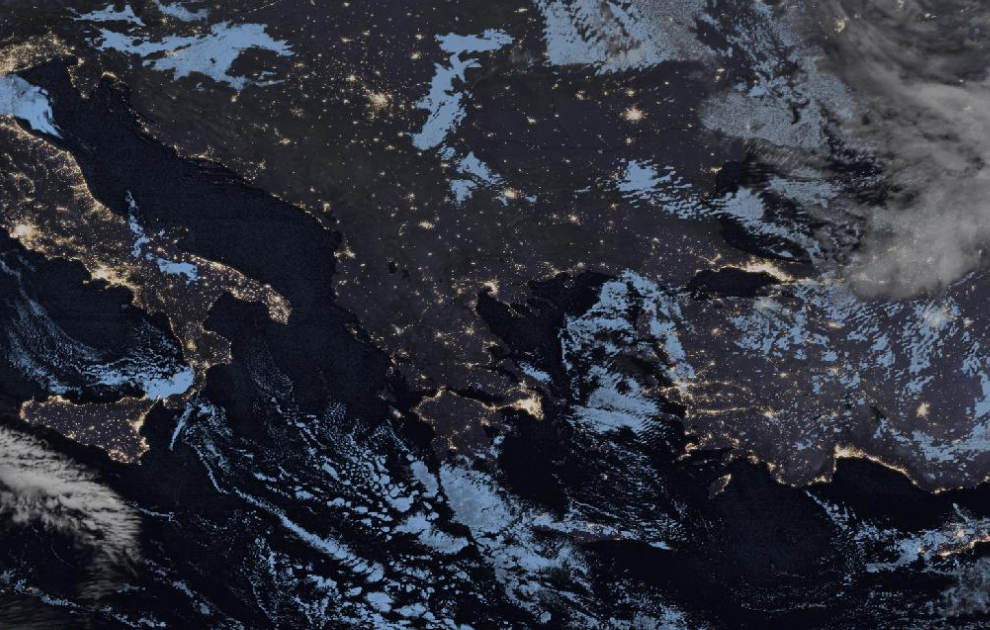 Τελευταία δορυφορική εικόνα νεφοκάλυψης