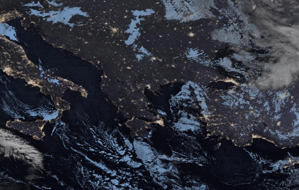 Τελευταία δορυφορική εικόνα νεφοκάλυψης