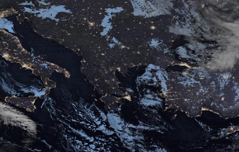 Τελευταία δορυφορική εικόνα νεφοκάλυψης