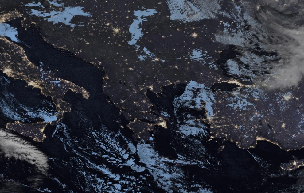 Τελευταία δορυφορική εικόνα νεφοκάλυψης