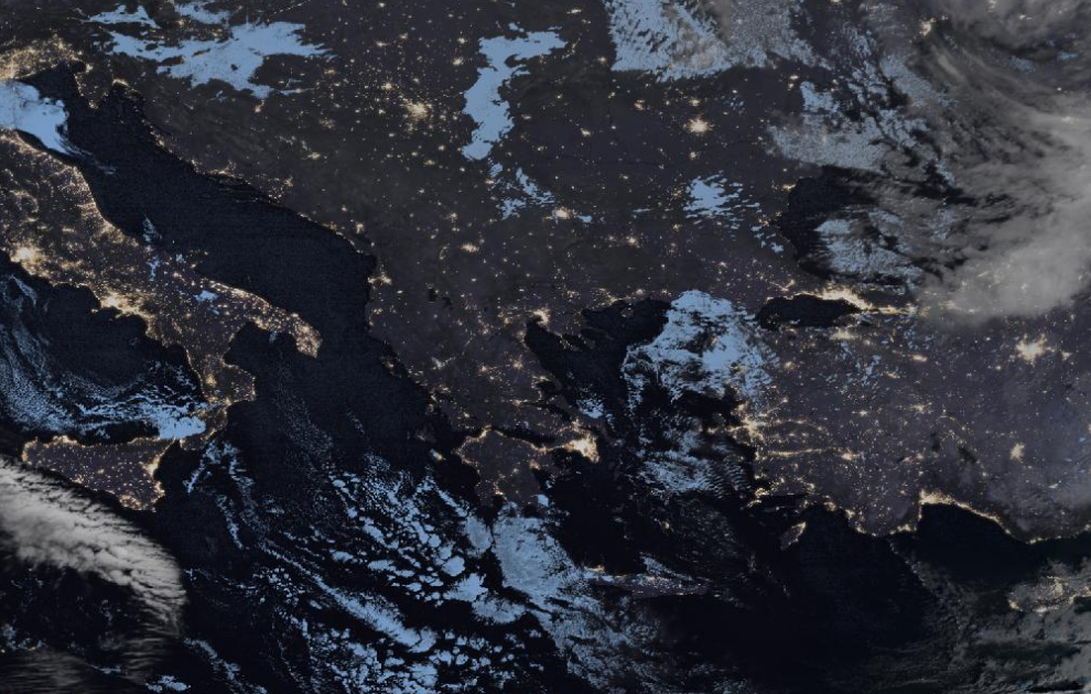 Τελευταία δορυφορική εικόνα νεφοκάλυψης