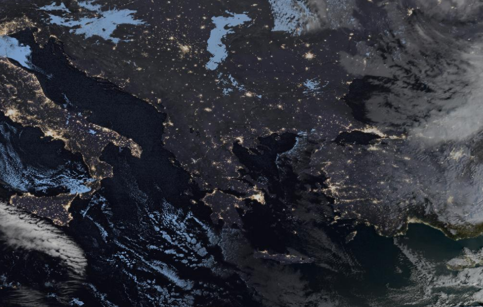 Τελευταία δορυφορική εικόνα νεφοκάλυψης