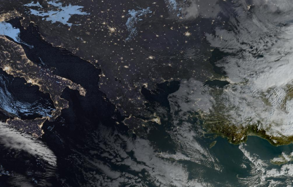 Τελευταία δορυφορική εικόνα νεφοκάλυψης