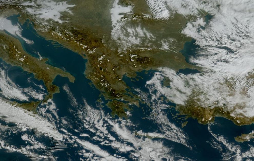 Τελευταία δορυφορική εικόνα νεφοκάλυψης