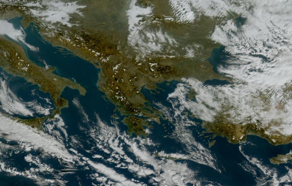 Τελευταία δορυφορική εικόνα νεφοκάλυψης