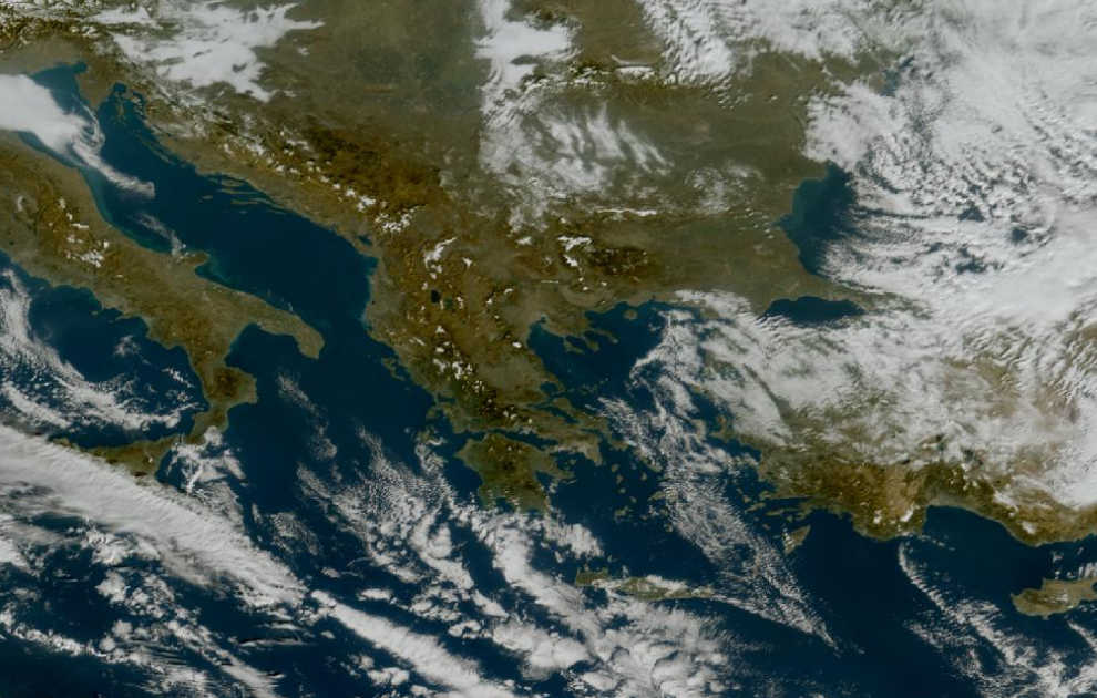 Τελευταία δορυφορική εικόνα νεφοκάλυψης