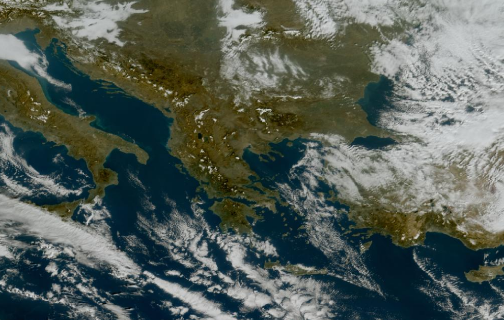 Τελευταία δορυφορική εικόνα νεφοκάλυψης