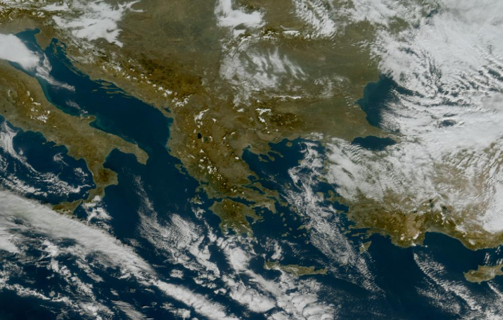 Τελευταία δορυφορική εικόνα νεφοκάλυψης