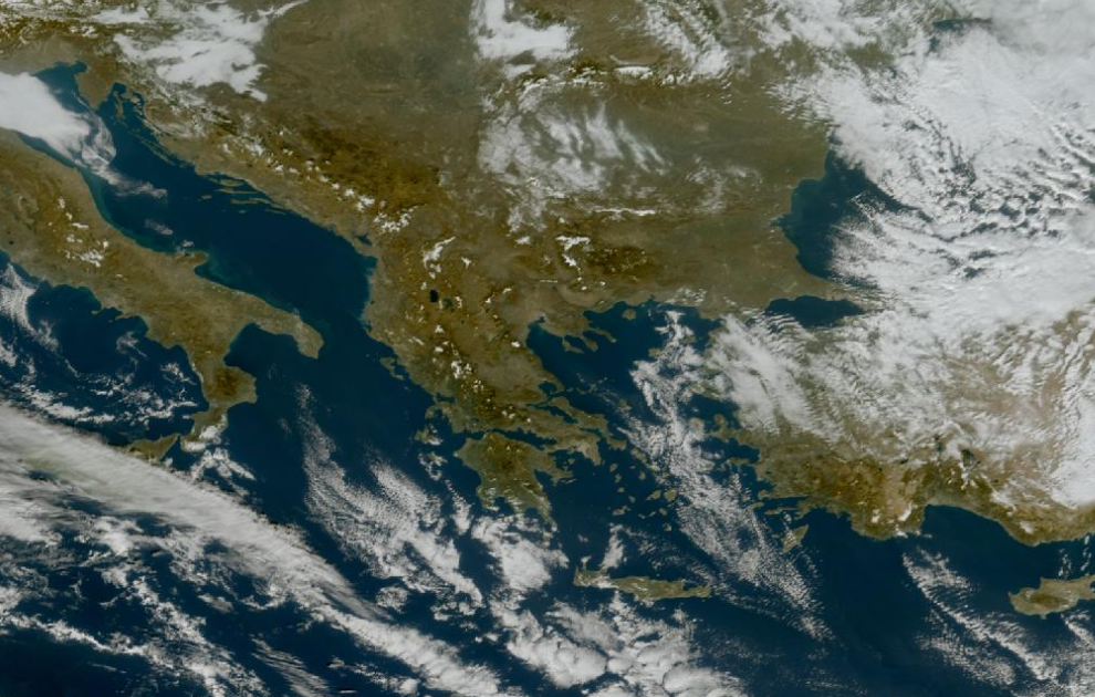 Τελευταία δορυφορική εικόνα νεφοκάλυψης