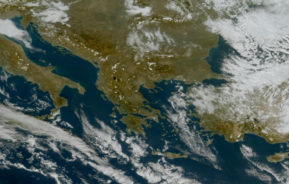 Τελευταία δορυφορική εικόνα νεφοκάλυψης