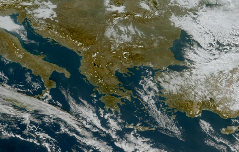 Τελευταία δορυφορική εικόνα νεφοκάλυψης