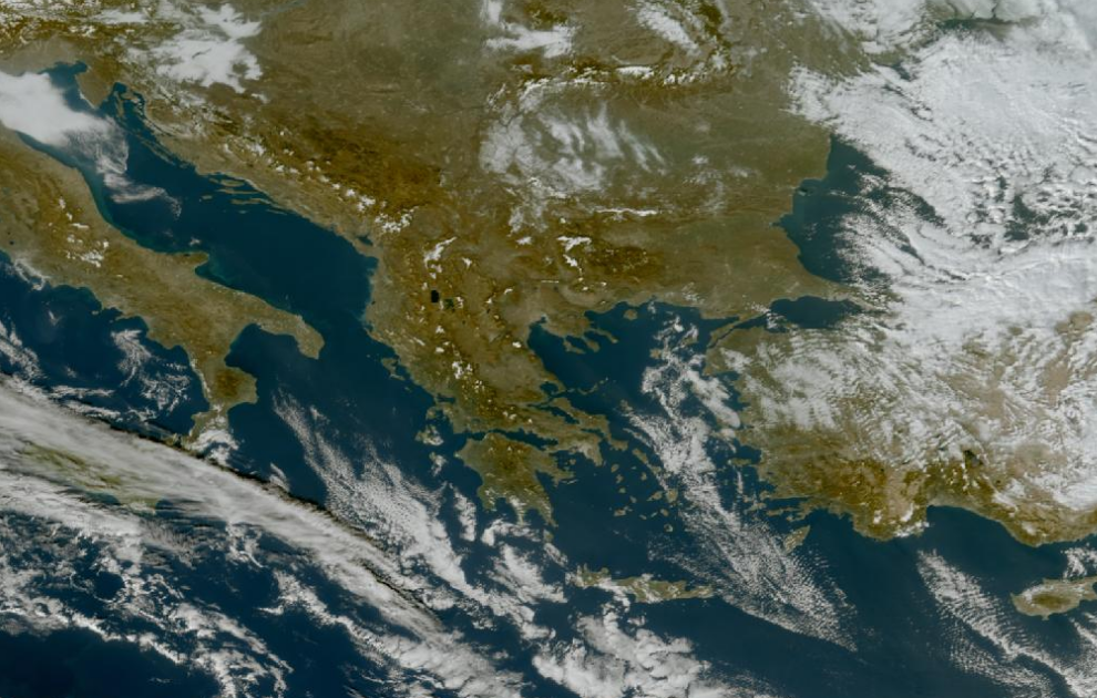 Τελευταία δορυφορική εικόνα νεφοκάλυψης